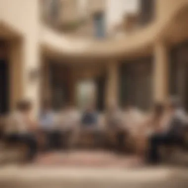 Diverse Tenants in Al Rigga Diverse group of tenants discussing rental options