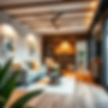 Trendy interior design in partitioned rentals