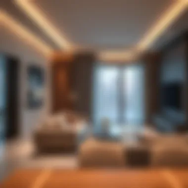 Luxury Apartment Interior at Rixos Dubai Islands Interior of a luxury apartment at Rixos Dubai Islands highlighting modern design