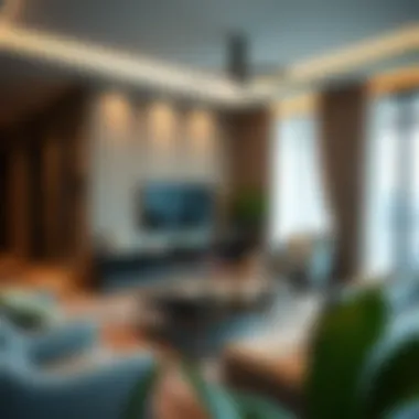 Modern Cozy Living Room in Bur Dubai Cozy apartment living room in Bur Dubai showcasing modern decor