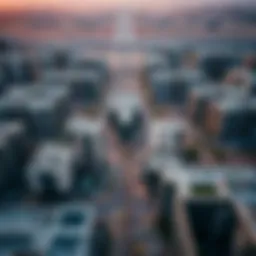 Aerial view of Al Barsha showcasing residential buildings