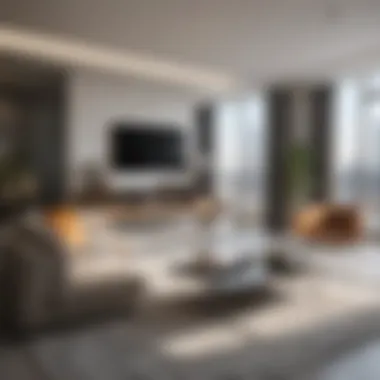 Stylish Living Space in Business Bay Modern apartment interior in Business Bay