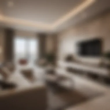 Modern Living Space in Mirdif A cozy room in Mirdif showcasing modern decor and amenities