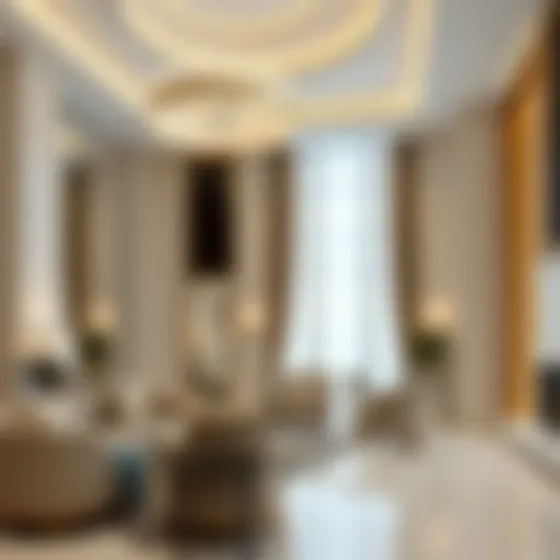 Luxurious lobby of Royal Residence Hotel Apartments showcasing elegant design