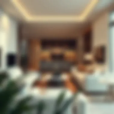 Modern Living Room of Royal Residence Hotel Apartment Spacious and modern living room in a Royal Residence Hotel Apartment