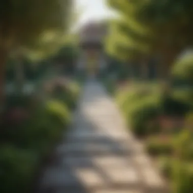 Serene Pathways of Rufi Gardens A tranquil pathway in Rufi Gardens, inviting visitors to explore its serene environment
