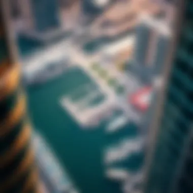 Aerial view of Salon Sky View Tower Marina showcasing its architectural grandeur