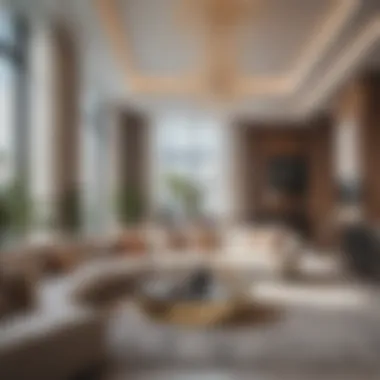 Opulent Interiors of SLS Residences Luxurious interior design featuring high-end finishes and elegant furnishings