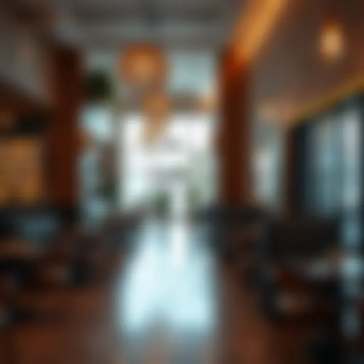 Trendy cafes and shops in JLT neighborhood