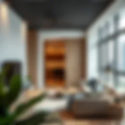 Modern studio apartment interior design in Deira