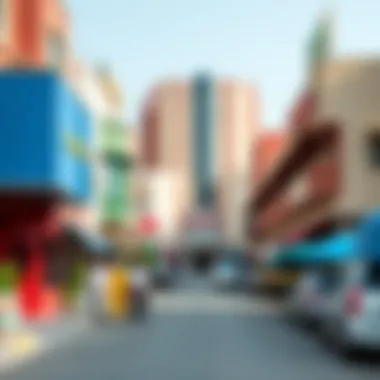 Vibrant Neighborhood in Deira Vibrant neighborhood in Deira showcasing local amenities