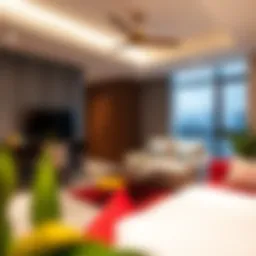 Modern studio apartment in Dubai showcasing contemporary design