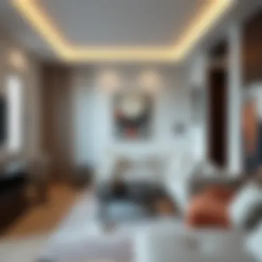 Modern studio apartment showcasing elegant interior design