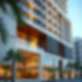Architectural facade of the Al Bahri Building showcasing modern design elements