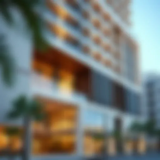 Architectural facade of the Al Bahri Building showcasing modern design elements