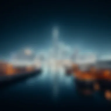 Stunning Skyline of Dubai Creek A panoramic view of Dubai Creek showcasing the skyline