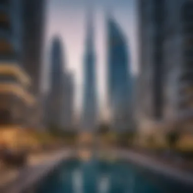 Vibrant community surrounding Park Central Tower reflecting Dubai's urban lifestyle.