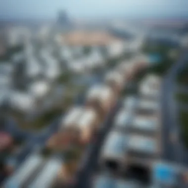 Residential Developments in Qusais Aerial view of Qusais neighborhood showing residential developments