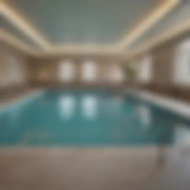 Amenities available at Savoy Hotel Apartment, including a swimming pool and gym