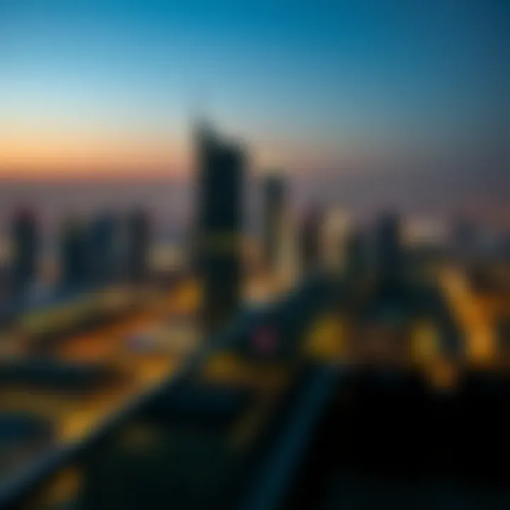 Panoramic view of the skyline from the Talal Building's rooftop