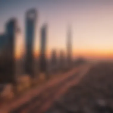 Breathtaking Skyline of Zabeel Luxurious skyline view of Zabeel during sunset