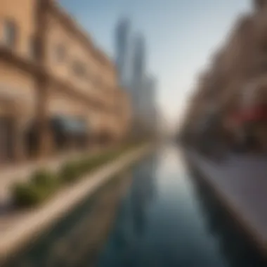 A panoramic view of Zayed First Street showcasing its vibrant urban landscape