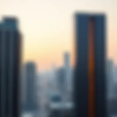 Faltaat Building against the Dubai skyline