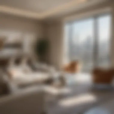 A Glimpse into Dubai's Modern Living Modern living space in a Dubai apartment