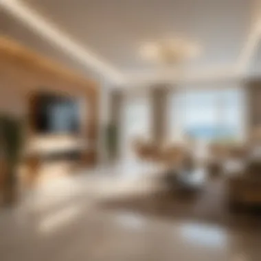 Luxurious Interior at Golden Sands Luxurious interior design of a room in Golden Sands, reflecting comfort and style