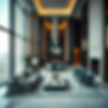 Luxurious Interior Design in Gulf Tower Luxurious interior of a residence in Gulf Tower highlighting modern design