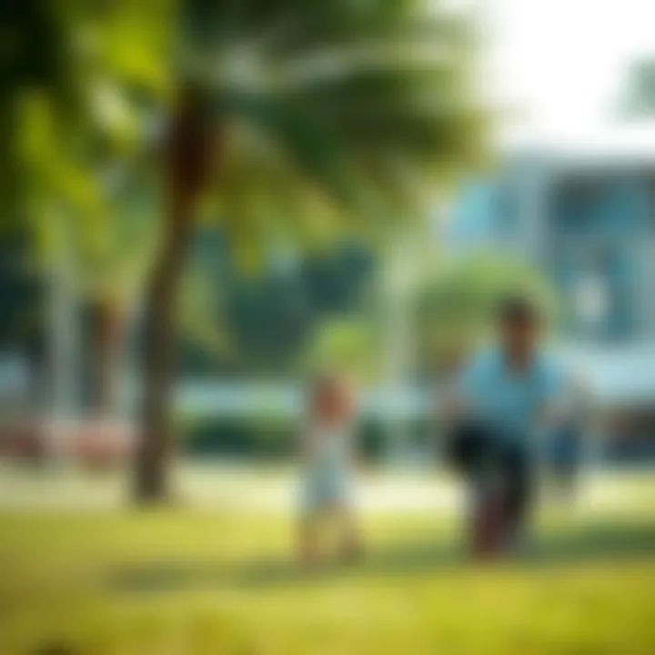 Family enjoying leisure time in a park within Happy Valley