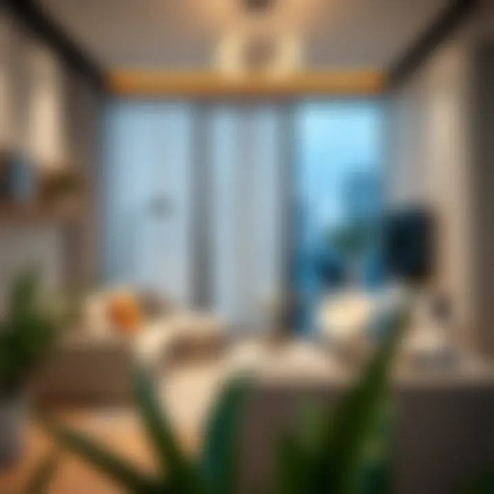 Comfortable living space in a BHK apartment