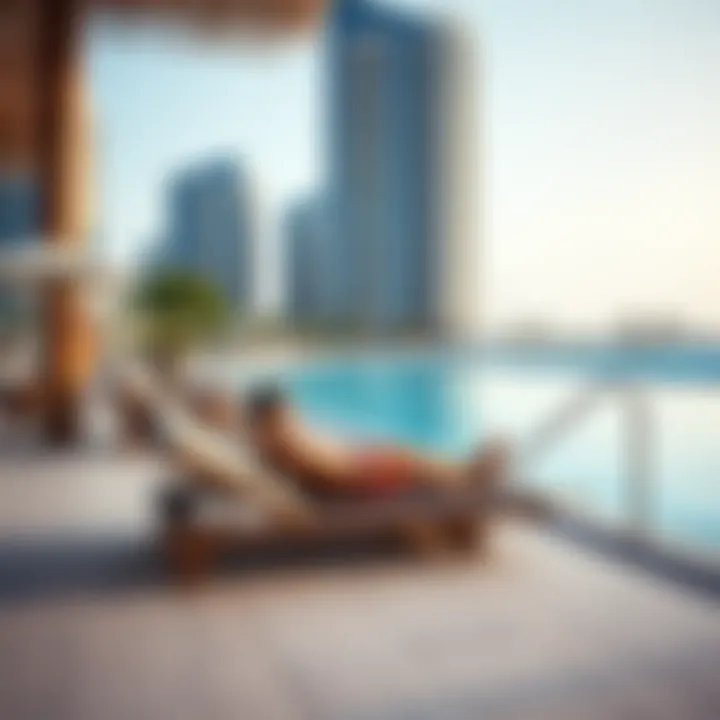 Relaxing poolside at a JBR hotel