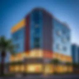 Architectural facade of the Lama Building showcasing modern design elements