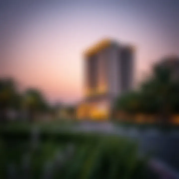 Surrounding community landscape near the Lama Building highlighting local amenities