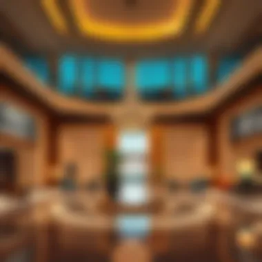Elegant Lobby of a Palm Jumeirah Hotel Luxurious lobby interior of a hotel on Palm Jumeirah.