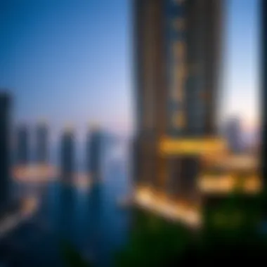 Stunning view of Marina Crown Tower showcasing its unique architectural design