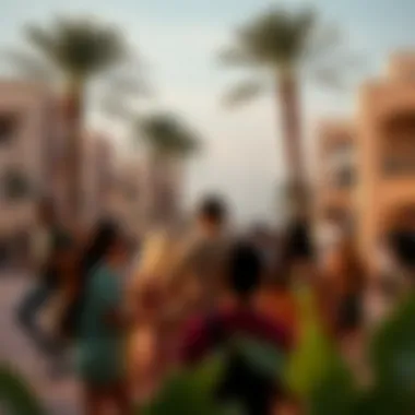 Vibrant community atmosphere around Marjan Island