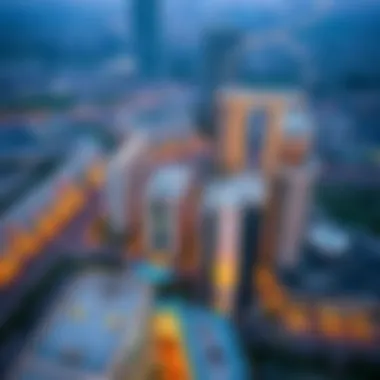 Aerial View of Barsha Heights Aerial view of Barsha Heights showcasing surrounding amenities