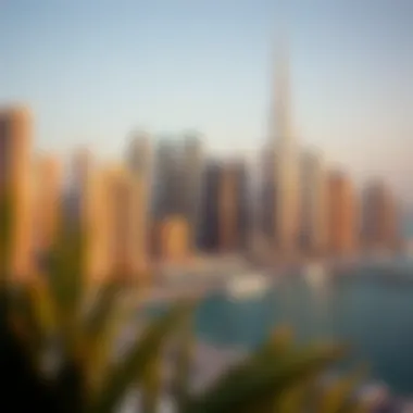 Dubai Skyline with Luxury Apartments Dubai skyline showcasing luxury apartments