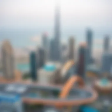 Stunning View of Downtown Dubai Stunning view of Downtown Dubai from Movenpick