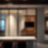 Modern office partition showcasing sleek design