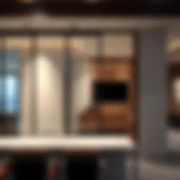 Modern office partition showcasing sleek design