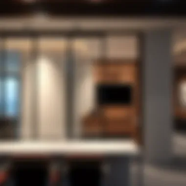 Modern office partition showcasing sleek design