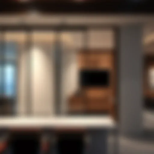 Modern office partition showcasing sleek design