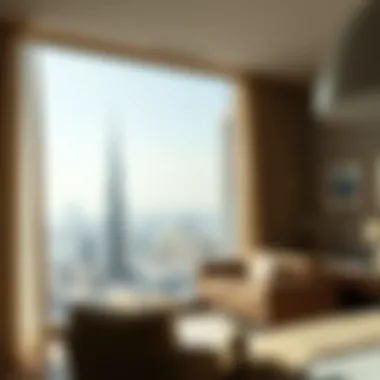 Stunning View of Dubai Skyline Stunning view of Dubai skyline from a one-bedroom apartment