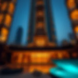 Architectural view of Nobles Tower highlighting its modern design