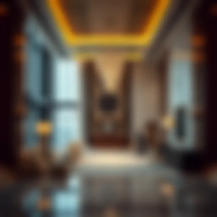Luxurious lobby interior of Nobles Tower showcasing contemporary aesthetics