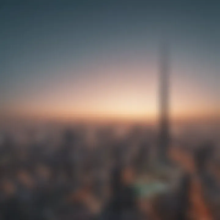 Panoramic view of the Dubai skyline from One Palm