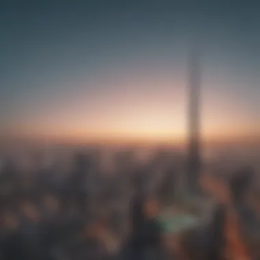 Dubai Skyline from One Palm Panoramic view of the Dubai skyline from One Palm